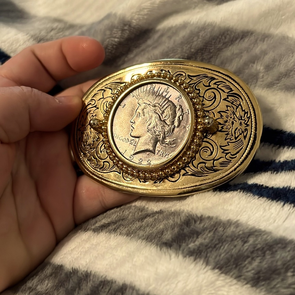 1922 Liberty Head Silver Dollar Coin Belt Buckle